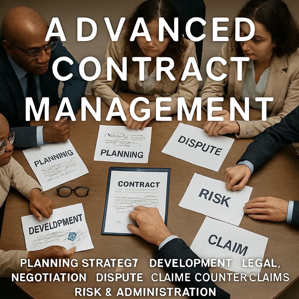 Advanced Contract Management: Planning Strategy, Development, Legal, Negotiation, dispute, Claims, Counter Claims, Risk & Administration